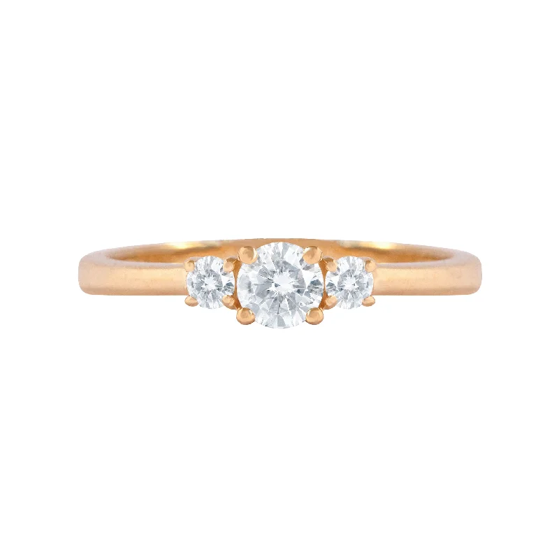 Three Stone Round Diamond Engagement Ring Basic