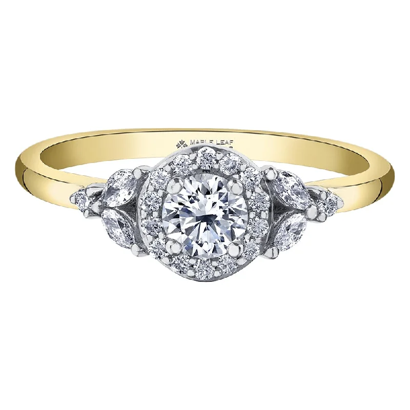 Tides of Love Round Canadian Diamond Engagement Ring