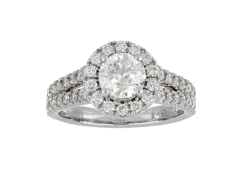 White Diamond Ladies Ring (White Diamond 1 cts. White Diamond 0.75 cts.)