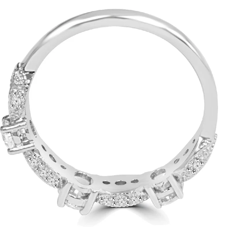 1/2 Ct Vintage Diamond Wedding Ring White Gold