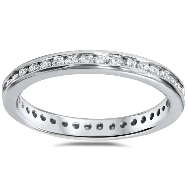 1/2ct Diamond Channel Set Eternity Ring White Gold