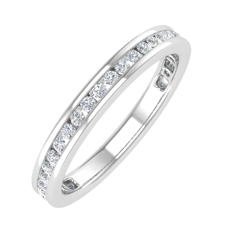 1/3 Carat Channel Set Diamond Gold Wedding Band Ring in Gold