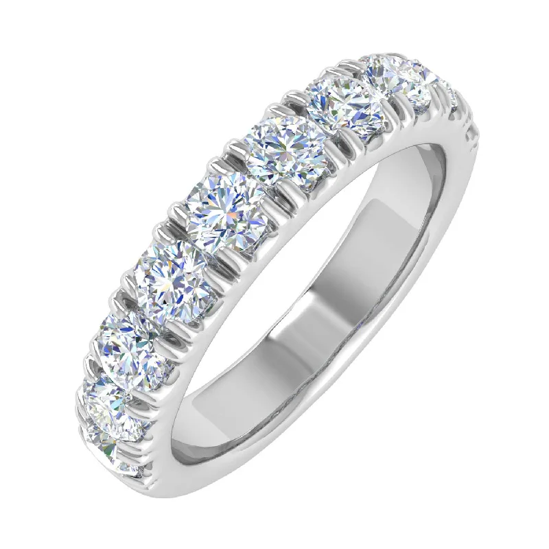 1 Carat Diamond Wedding Band Ring in Gold - IGI Certified