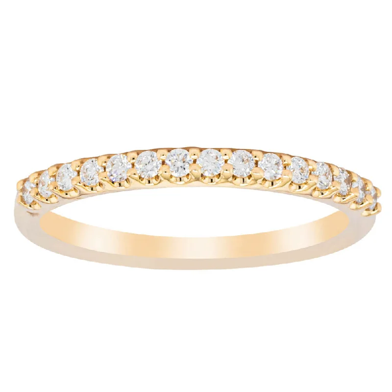 18ct Yellow Gold .20ct Diamond Manhattan Band