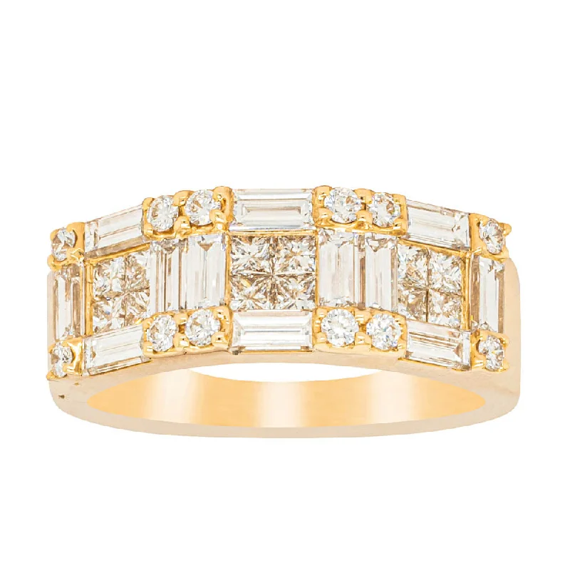 18ct Yellow Gold Quattro Diamond Ring