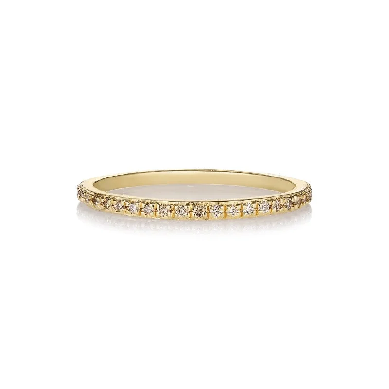 Sarah Lil Champagne 14K Gold Ring w. Diamonds