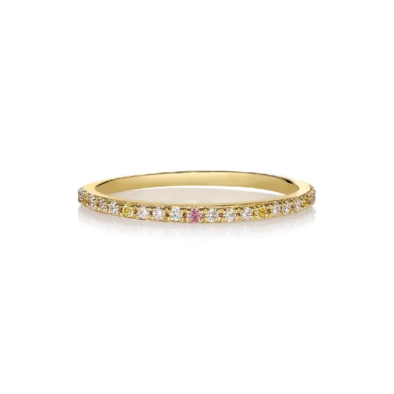 Sarah Lil Mix 14K Gold Ring w. Sapphires & Diamonds