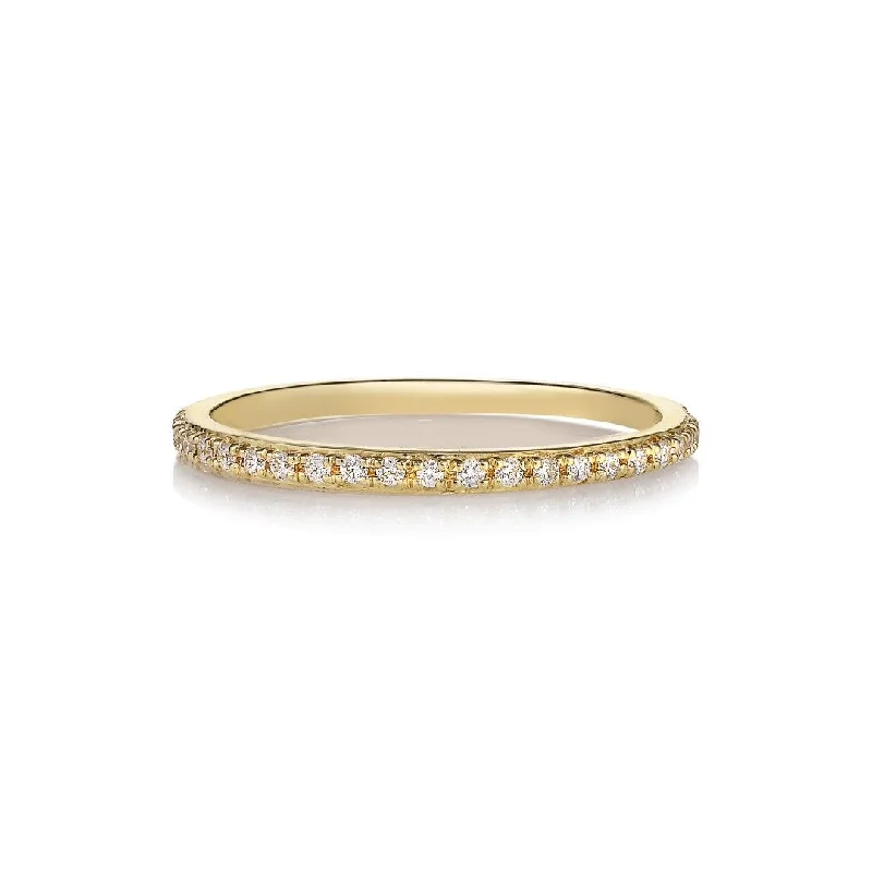 Sarah Lil White 14K Gold Ring w. Diamonds