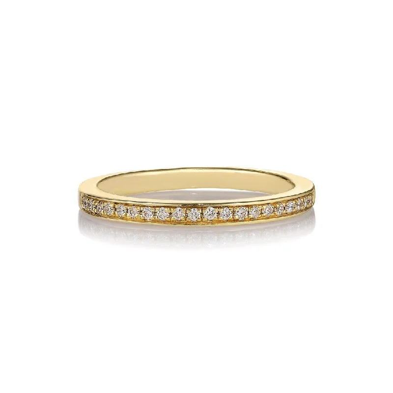 Tina Pavé Yellow 14K Gold Ring w. Diamonds