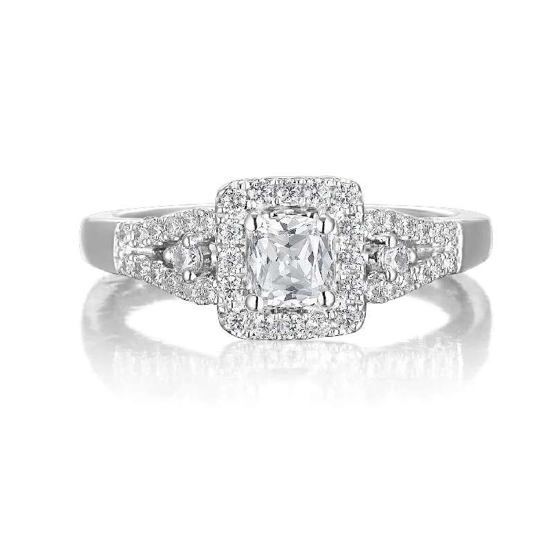 Cushion Cut Diamond Engagement Ring S20158A and Band Set S20158B