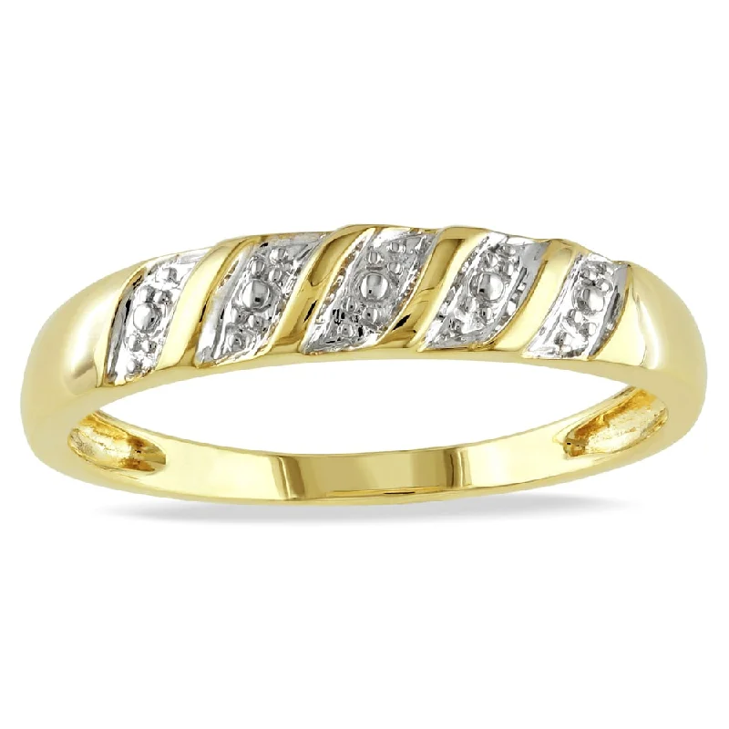 Miadora 10k Yellow Gold Men's Wedding Band Ring