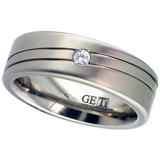 Titanium and Diamond Ring - 2235-2.5mm