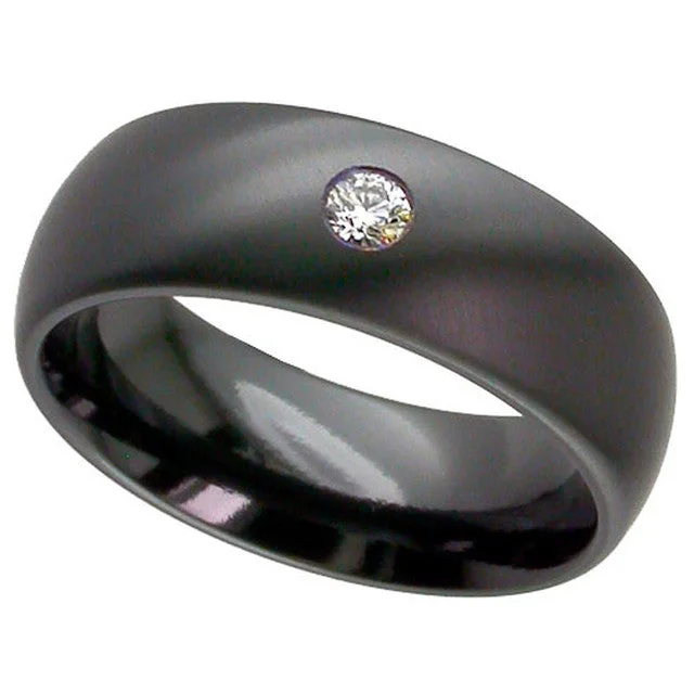 Zirconium and Diamond Ring - 4004BDS-10PNT