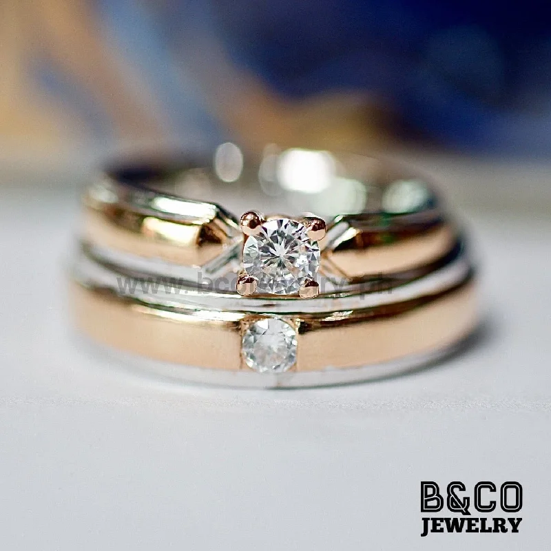 Capri Two Tone Wedding Rings