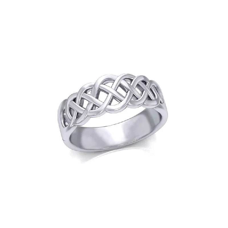 The eternity of life, nature, and love ~ Sterling Silver Celtic Knotwork Ring SM227