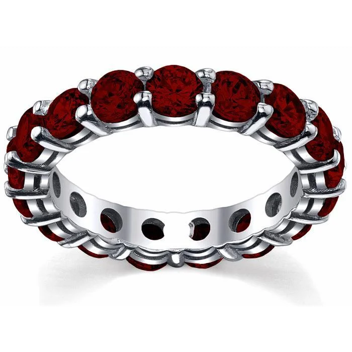 Garnet Wedding Eternity Ring