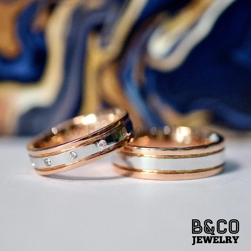 Munich Two Tone Wedding Rings