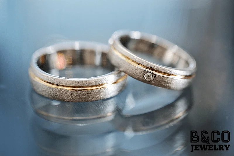 San Marino Two Tone Wedding Rings