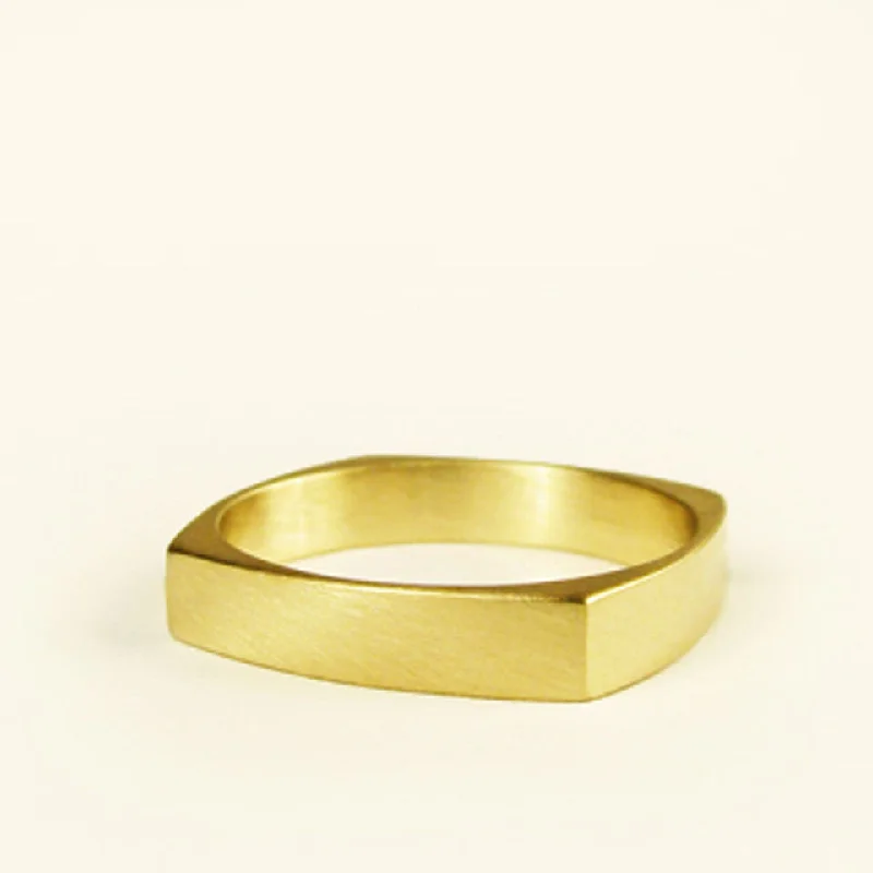 SALE! Small Square 14kt Gold Wedding Band by Carla Caruso