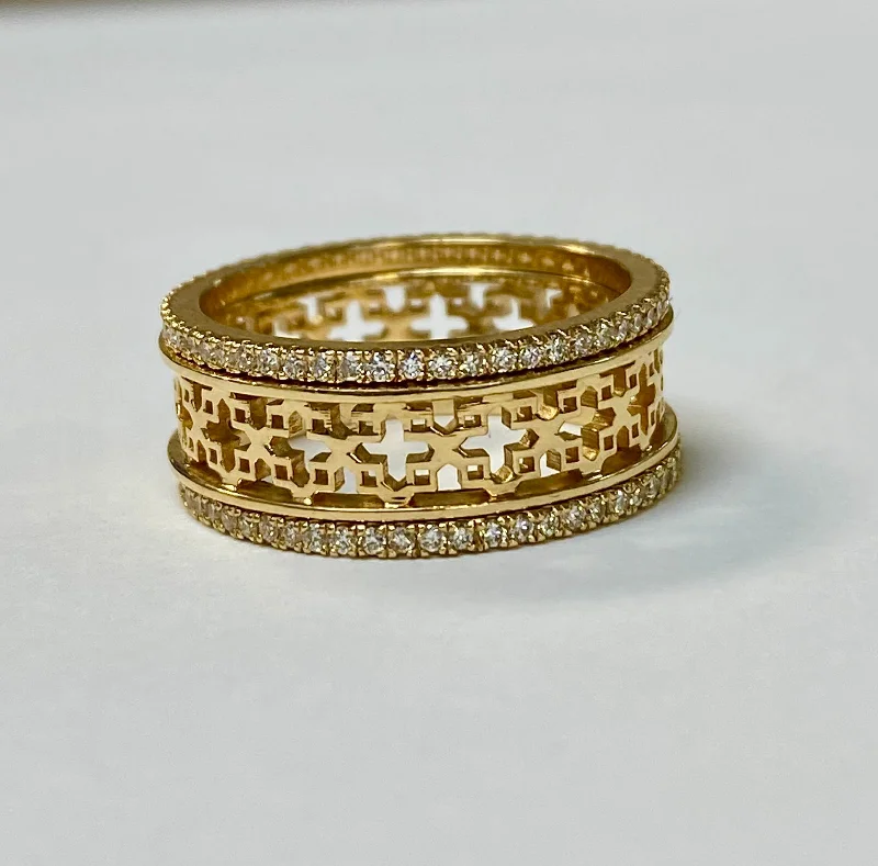 Trio Stackable Rings Set 14K Gold