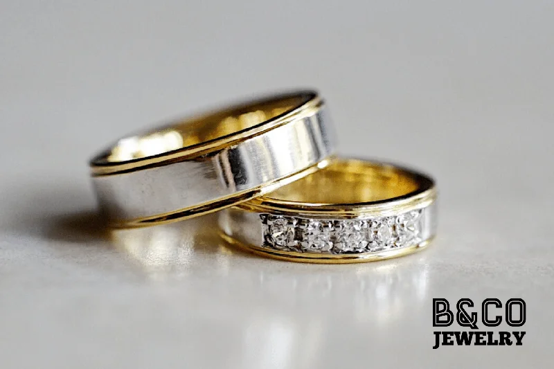 Tuscany Two Tone Wedding Rings